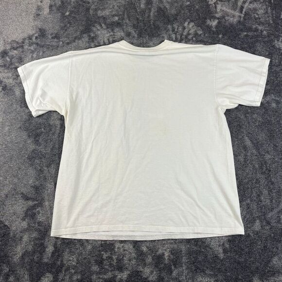 Vintage Nike Tennis Challenge Court Andre Agassi Art Swoosh T-Shirt L White* - Picture 12 of 14